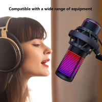 Micrófono De Condensador Para Gaming Con Soporte Antisalpicaduras Control De Ganancia RGB Para Streaming Podcasting Y Estudio Doméstico - details 0