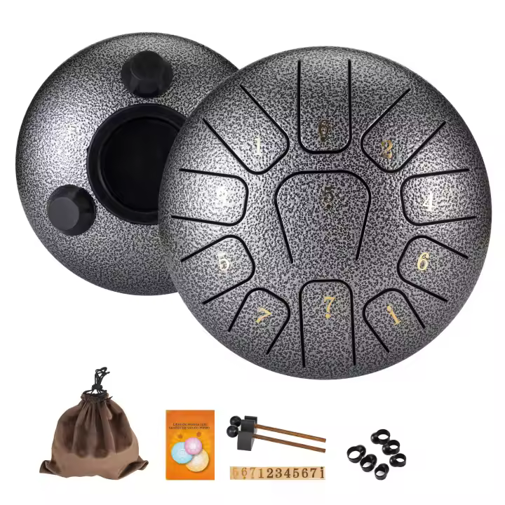 Kit De Tambor De Lenguas Miwayer 6" Con 11 Notas Herramienta De Alivio De Ansiedad Instrumento De Sonido Para Yoga/Medicina/Aire Libre - 1