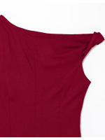 Vestido Midi Plegado De Verano Para Mujer Elegante Vintage O-Neck Sin Mangas De Lino Sólido Moda 2025 Vestido De Calle Tank - details 3