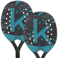 Aktive - Set palas playa 3 piezas, 2 palas con diseño perforado y mango antideslizante, incluye pelota y bolsa de red para transporte, ideal para jugar en la playa o parque al aire libre, juego de raquetas de plástico - details 5