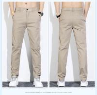Pantalones Casuales Para Hombre Verano Ligeros Malla Elástica Pantalones Rectos Transpirables Moda Fitted Pantalones Casuales - details 8