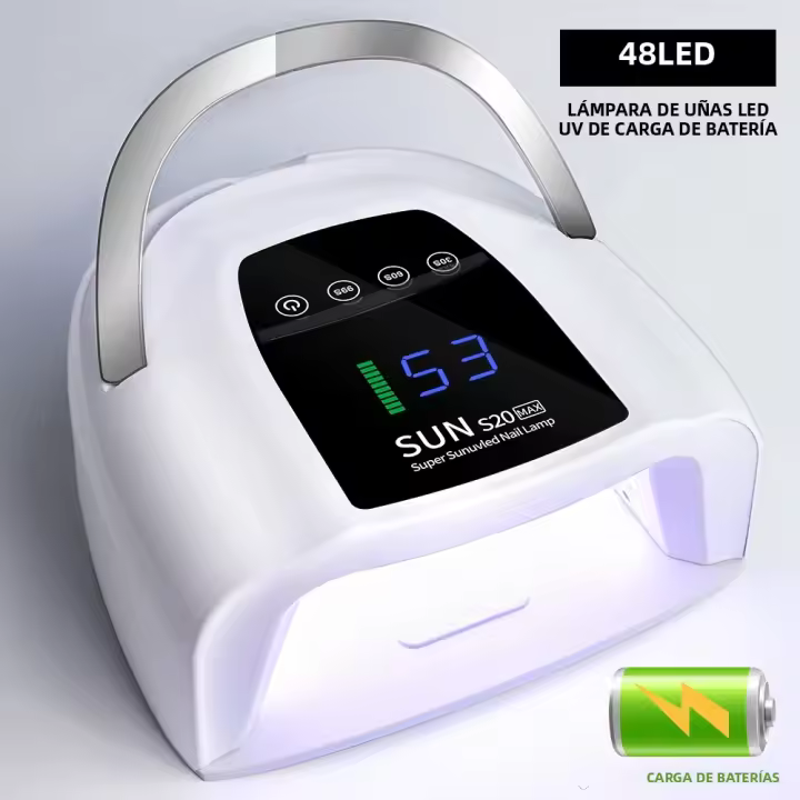 Lámpara De Secado De Uñas LED UV Recargable 48LEDs Máquina Sin Cable Profesional Para Secado De Polvos De Uñas Y Manicura Herramienta De Luz UV - 1