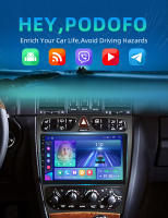 Podofo Radio de coche Android 2 Din para Mercedes-Benz C-Class/CLK  2002 2003 2004 Carplay 8+128GB AI Voice WIFI+4G DSP GPS Navegación Multimedia Reproductor de Video - details 0