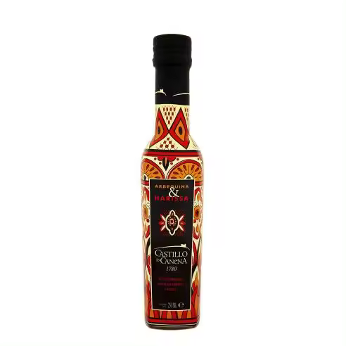 Castillo de Canena Arbequina con Harissa - Botella de vidrio 250 ml. - 1