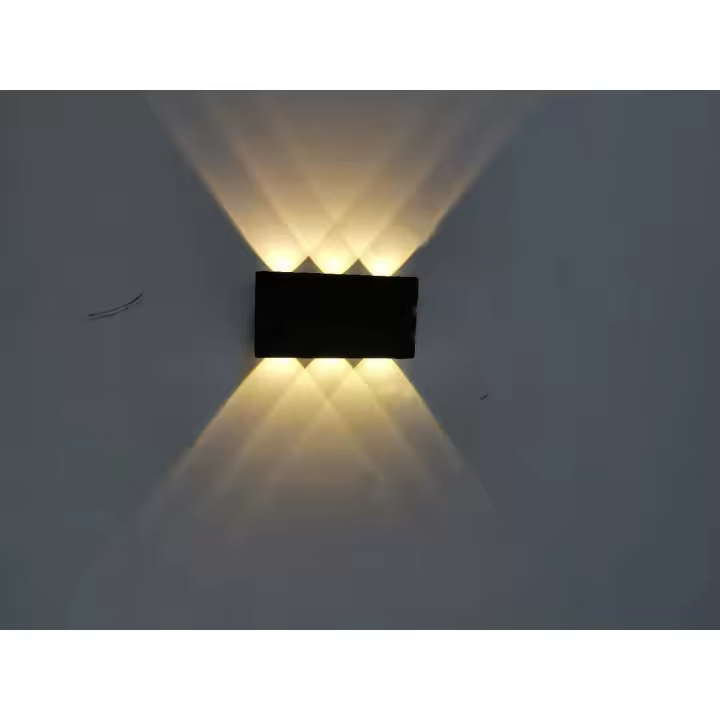 Porcheddu Luz de pared LED para exteriores, Luz de pared LED, Luz de pared LED para exteriores, luz de pared interior Hacia Arriba y hacia Abajo 6W IP65 Luz de pared LED Aluminio resistant to Agua Luz Blanca caliente (Negro) - 1