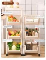 Carro De Almacenamiento Multietapa Para Cocina Y Baño Con Ruedas Organizador De Libros Móvil Para Sala De Estar Y Pasillo - details 9