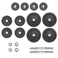 vidaXL Juego de mancuernas hierro fundido 18 piezas 40 kg - details 2