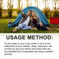 1pc pulsera repelente de mosquitos unisex cómoda de usar, repelente de insectos físico y ultrasónico, no químico, para uso en casa y  ,   2 pilas de botón detalles 3