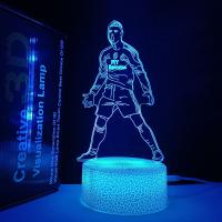 Luz De Noche LED 3D De Cristiano Nathan Fútbol 16 Colores Variables Iluminación Visual Decoración Para Sala De Estar Regalo Para Fanáticos - details 2