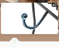 Cesta De Frutas Y Verduras De Metal Con Gancho Y Mango De Madera Organizador Desmontable Y Plegable Para Cocina - details 8