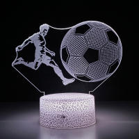 Lámpara De Mesa Anime Fútbol 3D LED Luz Nocturna Para Decoración De Habitación Regalo De Navidad Figura De Fútbol Iluminación Térmica - details 2