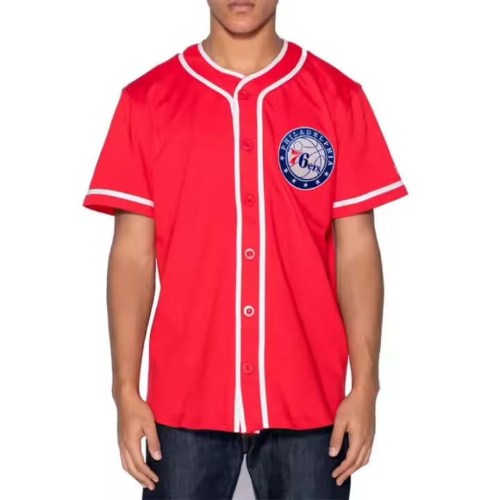 Camisa New Era Philadelphia Sixers Piping Button Up 76Ers - 1