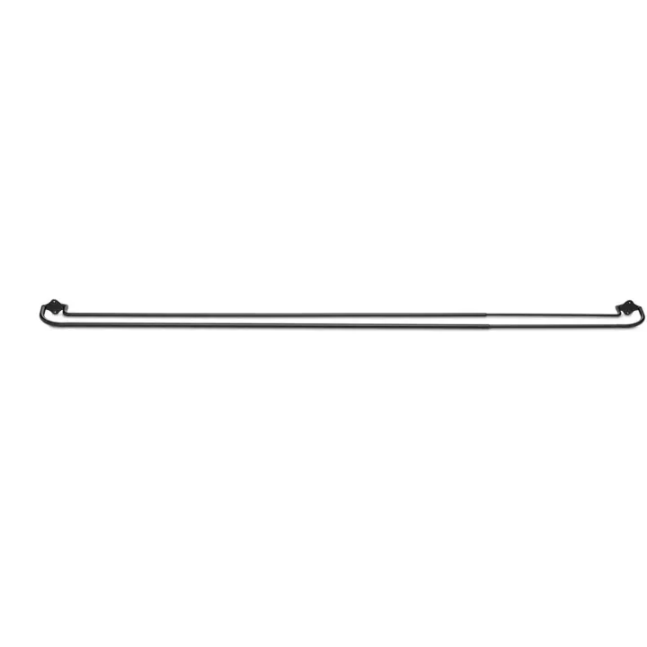 Amazon Basic Care Amazon Basics - Barra de Cortina Opaca Negra de Doble Varilla de 48" a 88" - 1
