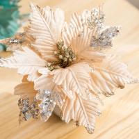 Flores Artificiales De Navidad Con Brillo Decoraciones Para Árbol De Navidad Y Casa Adornos DIY Para Fiesta De Año Nuevo Regalo - details 6