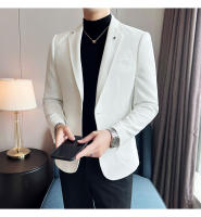 Nueva Moda Chaqueta De Veludo De Ciervo Para Hombre Corte Slim Ajustado Elegante Y Lujo Chaqueta De Negocios Casual Boda Talla Grande Hasta 4XL-S - details 2