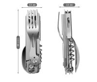 Cuchutlería Plegable Para Camping Multifuncional Portátil Incluye Cuchillo Cucharita Cuchara Abrebotellas Y Abrecajas Equipamiento Para Picnic - details 4