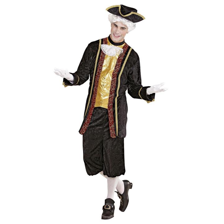 DISFRAZ HOMBRE ARISTOCRATA VENECIANO WIDMANN CASACA CON CHORRERAS PANTALON Y SOMBRERO