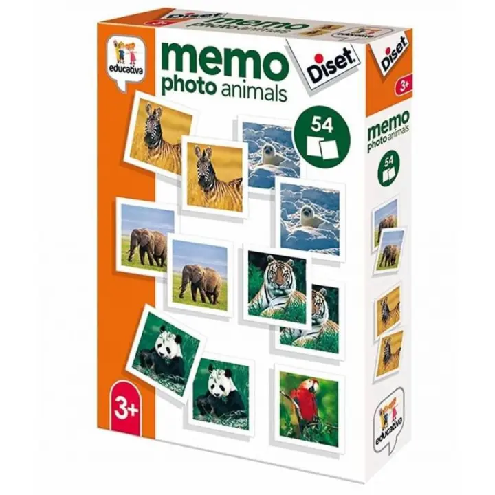 Diset Juego de Memoria Educativo de Animales con Fotos - 1
