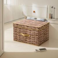 Caja de almacenamiento de escritorio con patrón de bambú, caja de almacenamiento para refrigerios y cosméticos, caja de almacenamiento para ropa y camisetas, caja plegable de gran capacidad 40*30*25 cm - details 1
