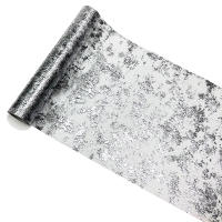 Mantelera Dorada Para Boda Y Fiestas Decoración De Mesa Con Malla De Oro Y Lentejuelas Plateadas Rollos Delgados Para Mesa De Comedor - details 17