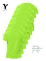 Pack De 7 Camisetas De Hombre En Verde Fluorescente Ultraligero Secado Rápido Transpirable Para Fitness Gimnasio Y Correr - details 2