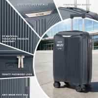 S7 STAR Juego de 2 maletas de viaje, Báscula de equipaje, Carcasa Ligera de PP, Asa con bloqueo a 3 alturas,Maleta grande, mediana y de cabina con un neceser,Trolleys,Maleta con ruedas Silenciosas giratorias para equipaje ,Cerraduras de combinación - details 5