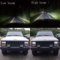 Faros Cuadrados LED Universales 7x6 "5X7" Con DRL Blanco Para Jeep Cherokee XJ Wrangler YJ Motocross H6054 H5054 Material De Aluminio - details 8
