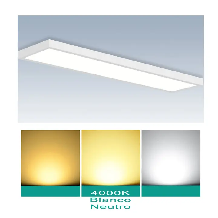 Mil Luces Plafon LED Techo 30x120cm 48W Facil Instalacion En Superficie Driver Incluido 4500LUMEN - 1
