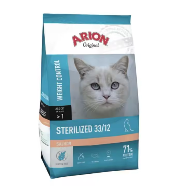 ARION ORIGINAL STERILIZED WEIGHT CONTROL 33/12 SALMÓN, 2 kg - 1