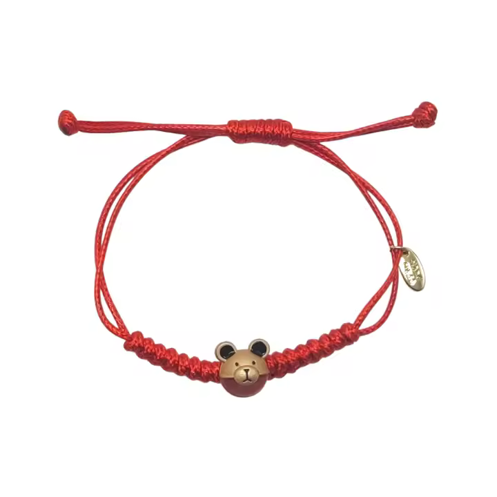 Vicyol S&D Pulsera Roja de Cordón 7 Nudos de la Suerte y Protección. Animales del Zodiaco Chino. Regalo Ajustable. - 1