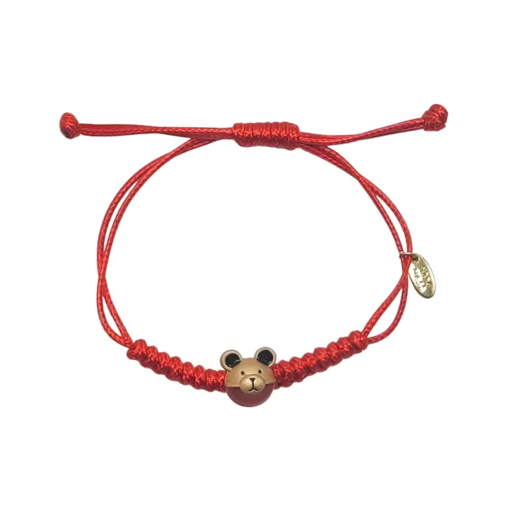 Vicyol S&D Pulsera Roja de Cordón 7 Nudos de la Suerte y Protección. Animales del Zodiaco Chino. Regalo Ajustable. - 1