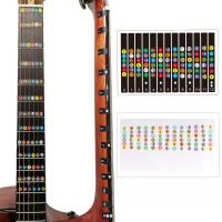 Etiquetas De Mapa De Notas Para Dedo De Guitarra Miwayer Pegatinas Transparentes Y Negras Para Principiantes De 6 Cuerdas - details 7