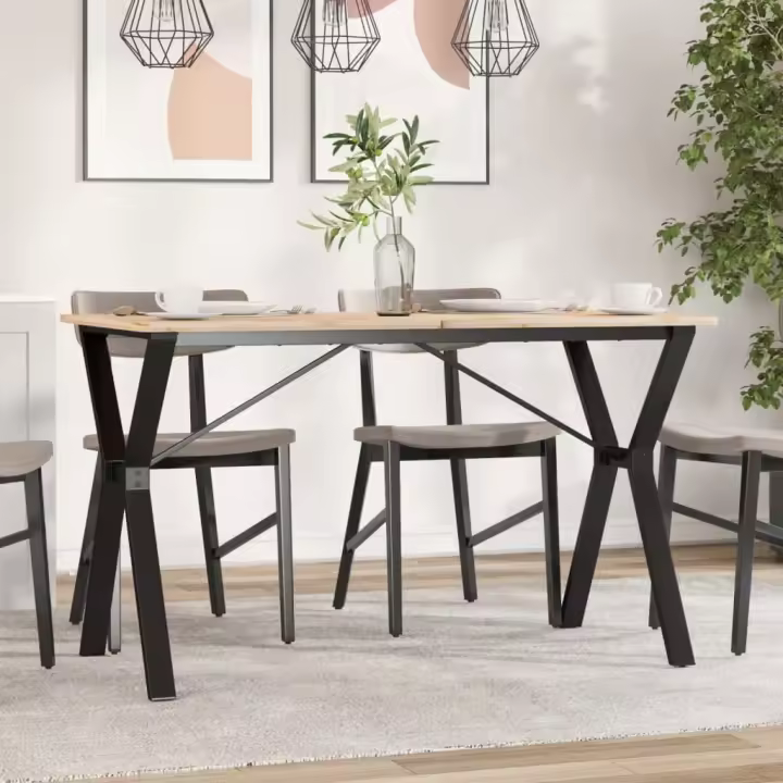 vidaXL Patas de mesa de comedor estructura Y acero 120x60x73 cm - 1