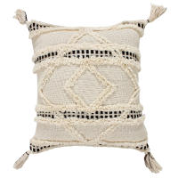 CAPRILO REGALOS & DECORACIÓN Cojín Decorativo de Algodón "Bohemio con Flecos". Adornos. Decoración del Hogar. Regalos Originales. Textil. 45 x 45 x 12 cm - details 0