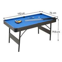 DEVESSPORT Multijuegos 5 en 1 Plegable para Juegos de Mesa, Ideal para Familias, Incluye Billar y Otros Juegos - details 1
