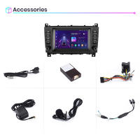 AWESAFE inalámbrico CarPlay Android Auto Radio para Mercedes Benz clase Mercedes Benz W203 CLK C209 W209 coche reproductor multimedia GPS 2 din autoradio volante controles RDS Bluetooth - details 22