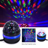 Lámpara De Noche Proyector De Cielo Estrellado Colorido Con Bola Mágica Rotativa Luz LED Para Decoración De Dormitorio Proyección De Luna Y Galaxia RGB - details 0