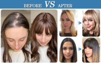 Extensiones De Cabello Humano Remi Ombre Rubio Para Mujeres Tope Con Flequillo Base De Seda Clip in Extensión De Cabello Para Mujeres Con Poco Cabello - details 1