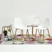 STARLEY-Juego de sillas de comedor,sillas de polipropileno de estilo Nórdico,Sillas para cocina, comedor, sala de estar, dormitorio, Sillas auxiliares de oficina,47x52x82cm,Blanco - details 7
