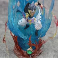 Figura De Acción Dragon Ball 28CM Ls Gogeta Kubei Fusión Super Saiyan Tres Cabezas Escultura Luminosa Modelo Estatua Adorno Regalo - details 24