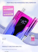 Máquina De Uñas Eléctrica Para Manicura Profesional Con Polvo De Gel Herramientas Y Accesorios Para Uñas Potencia Y Velocidad Ajustable Tamaño Compacto - details 4