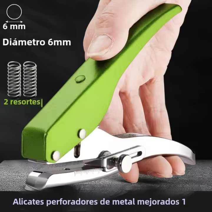 Pulverizador Redondo Portátil Para Papel Y Tarjetas PVC Tamaños 3mm/4mm/5mm/6mm/7mm Herramienta De Oficina Para Agujeros Singulares - 1