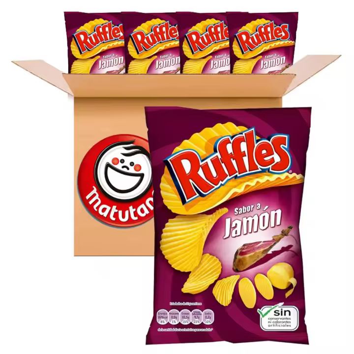 Ruffles Matutano Patatas Jamón 45 gr. 20 paquetes - 1
