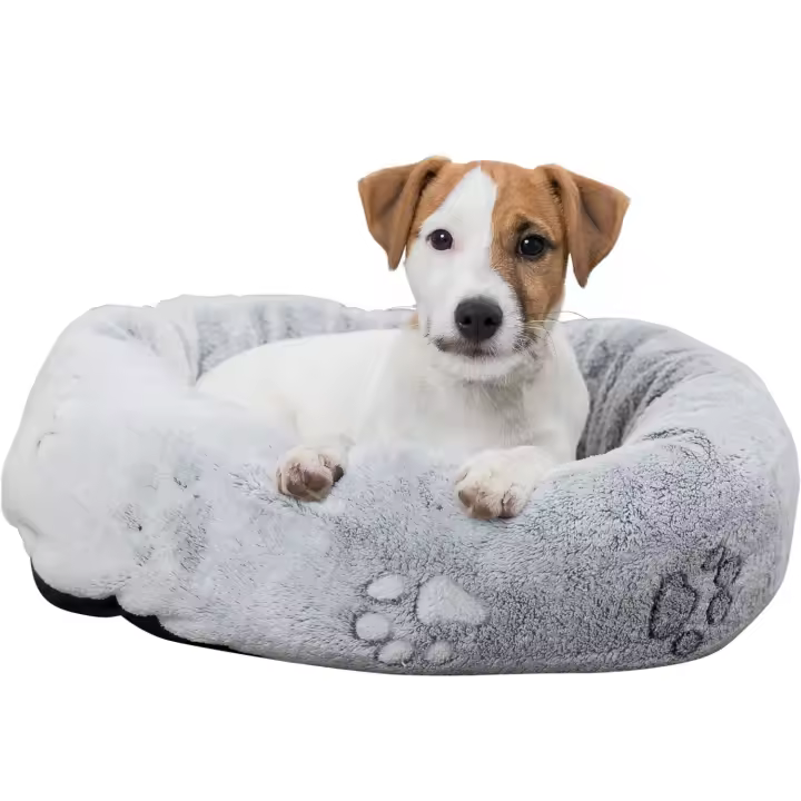 Cama para Mascotas Trixie Nando Gris Claro con Funda de Poliéster y Relleno de Fibra de Poliéster - 1