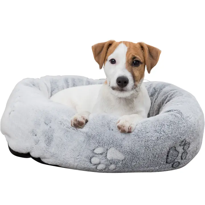 Cama para Mascotas Trixie Nando Gris Claro con Funda de Poliéster y Relleno de Fibra de Poliéster - 1