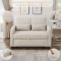 Doble Función Sofa-Cama | Diseño Desplegable Extrable | Respaldo Ajustable en 3 NIVeles | Tejidos Transpirables de Algodón y Lino | Estilo Moderno y sencillo - details 3