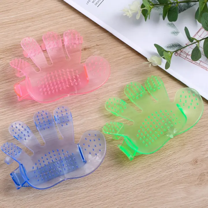 Guantes De Baño Para Mascotas Perro Gato Limpieza Y Aseo Con Cepillo De Masaje Eliminación De Pelo Suministros De Grooming - 1