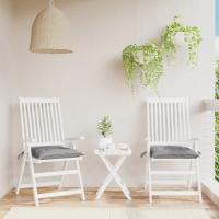 vidaXL Cojines de silla de jardín 2 uds tela Oxford 40x40x7 cm en color Crema/Gris/Antracita y más | cómodas modernas ergonómicas para comedor cocina salón hogar - details 1