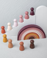 Bloques De Arco Iris De Madera Para Niños Juegos Montessori Aprendizaje De Colores Juguetes Educativos Para Bebés Ayudas De Enseñanza - details 2