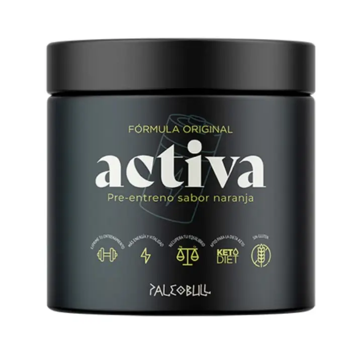 Activa Pre-entreno sabor naranja Paleobull 225 g Sin cafeina - 1